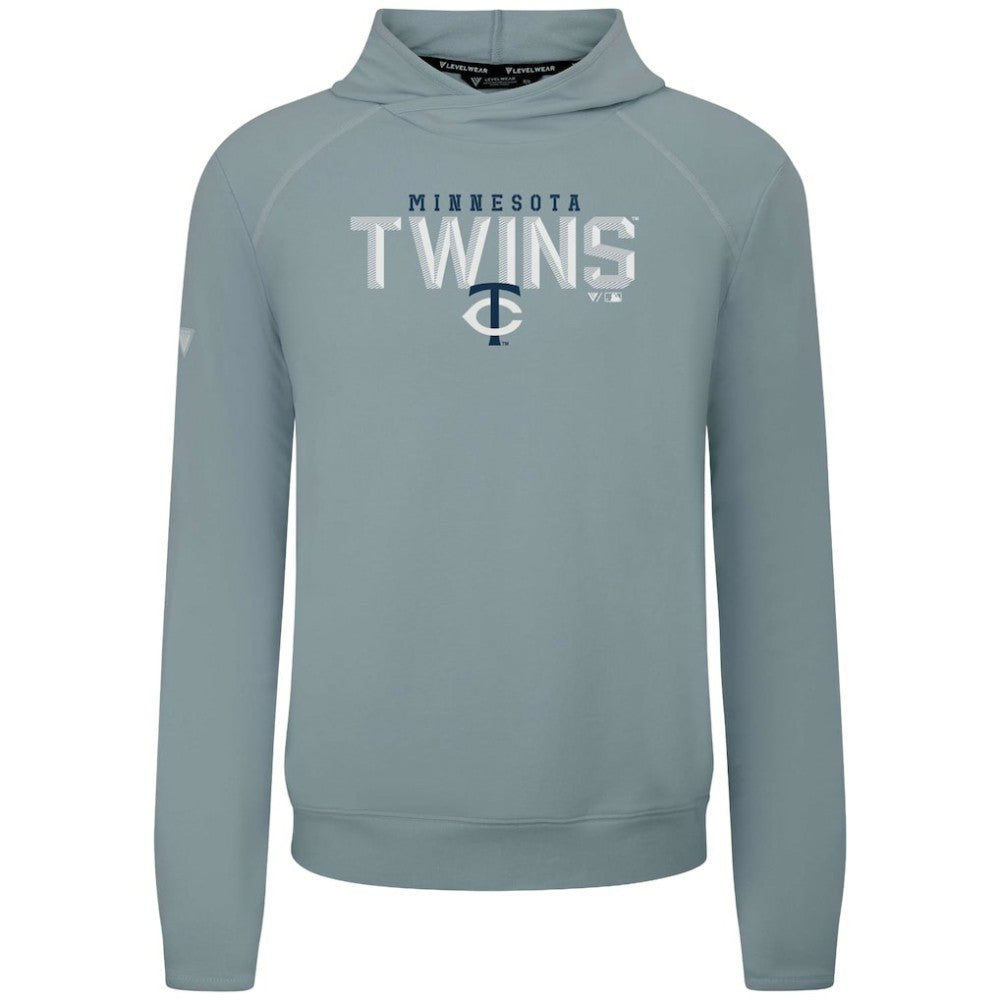 Minnesota Twins Levelwear Mandate Carve Tri-Blend Hoodie - Gray