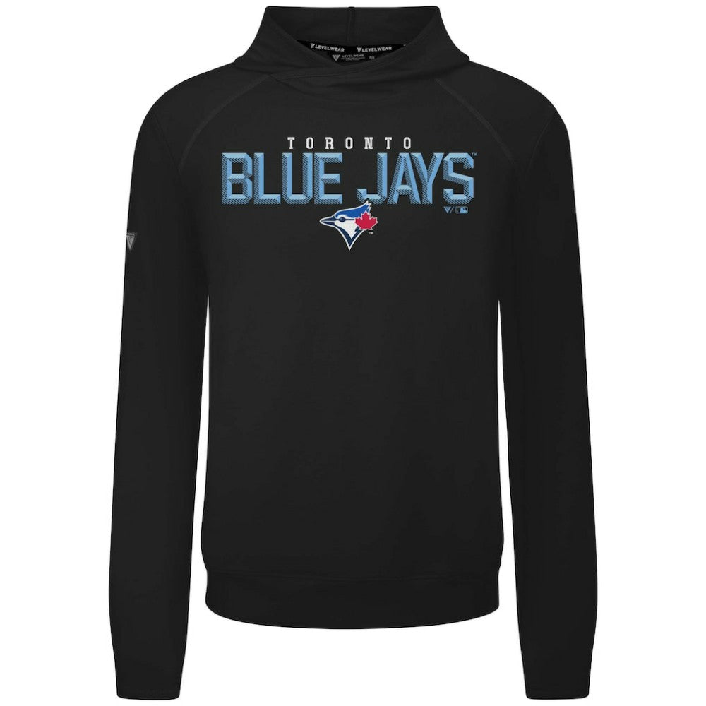 Toronto Blue Jays Levelwear Mandate Carve Tri-Blend Hoodie - Black