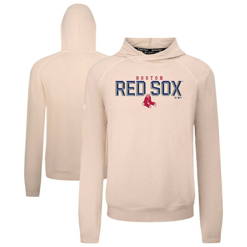 Boston Red Sox Levelwear Mandate Carve Tri-Blend Hoodie - Khaki
