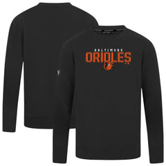 Baltimore Orioles Levelwear Mandate Carve Tri-Blend Sweatshirt - Black