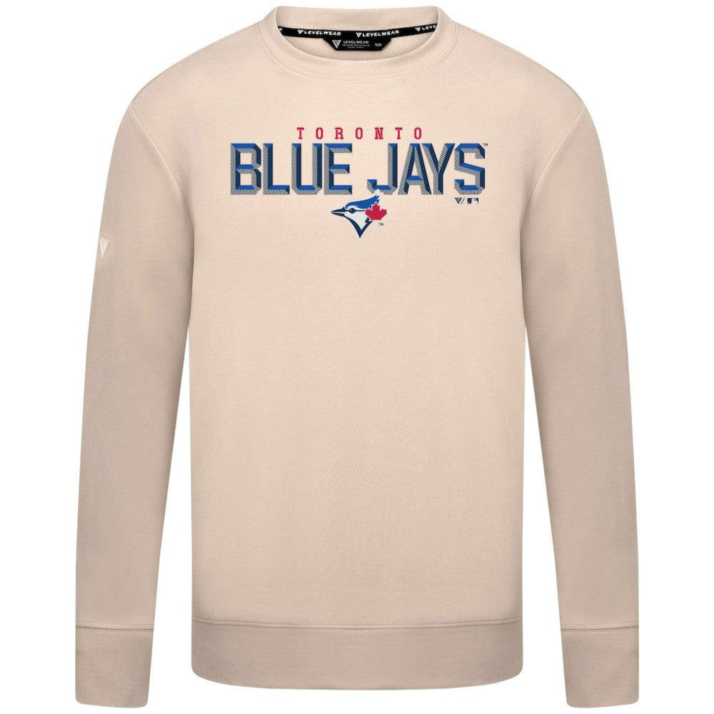Toronto Blue Jays Levelwear Mandate Carve Tri-Blend Sweatshirt - Khaki