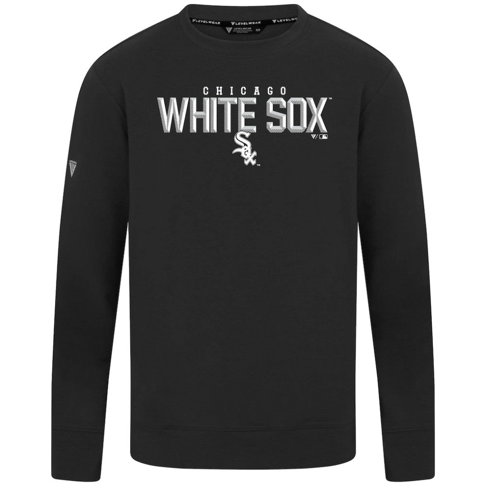 Chicago White Sox Levelwear Mandate Carve Tri-Blend Sweatshirt - Black