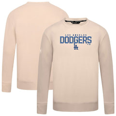 Los Angeles Dodgers Levelwear Mandate Carve Tri-Blend Sweatshirt - Khaki