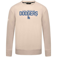 Los Angeles Dodgers Levelwear Mandate Carve Tri-Blend Sweatshirt - Khaki