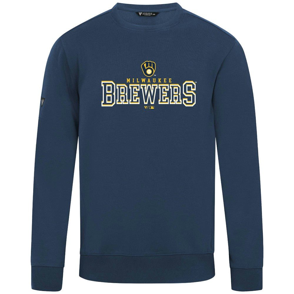 Milwaukee Brewers Levelwear Zane Journey Sweatshirt - Navy