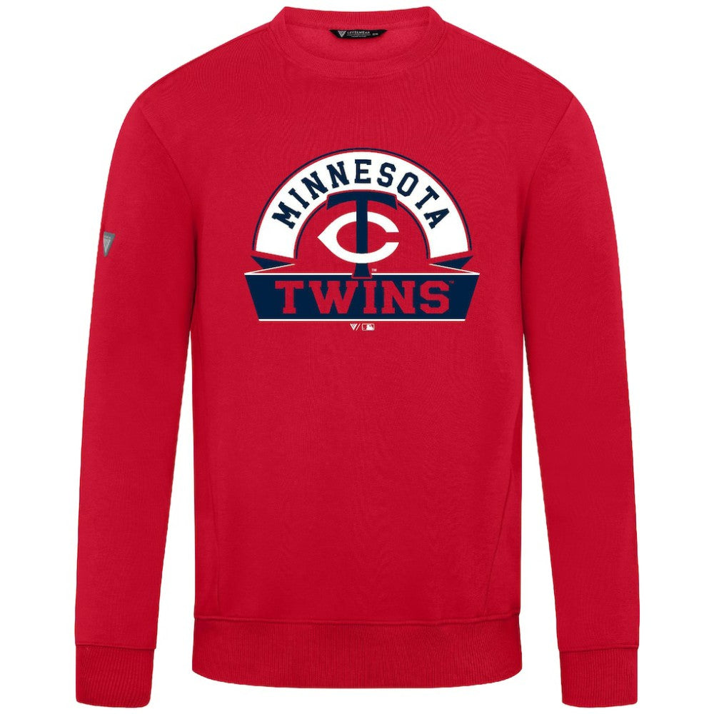 Minnesota Twins Levelwear Zane Banner Arch Sweatshirt - Red