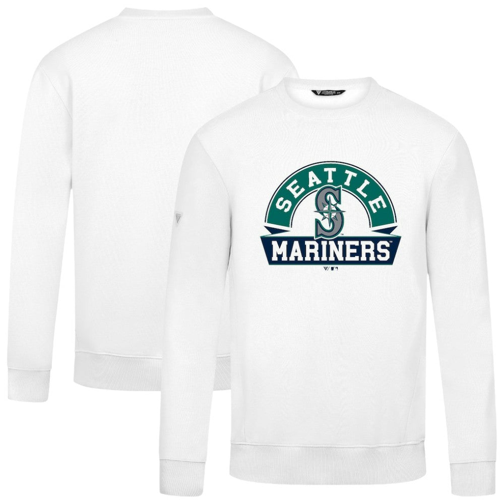 Seattle Mariners Levelwear Zane Banner Arch Sweatshirt - White