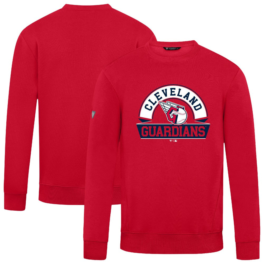 Cleveland Guardians Levelwear Zane Banner Arch Sweatshirt - Red