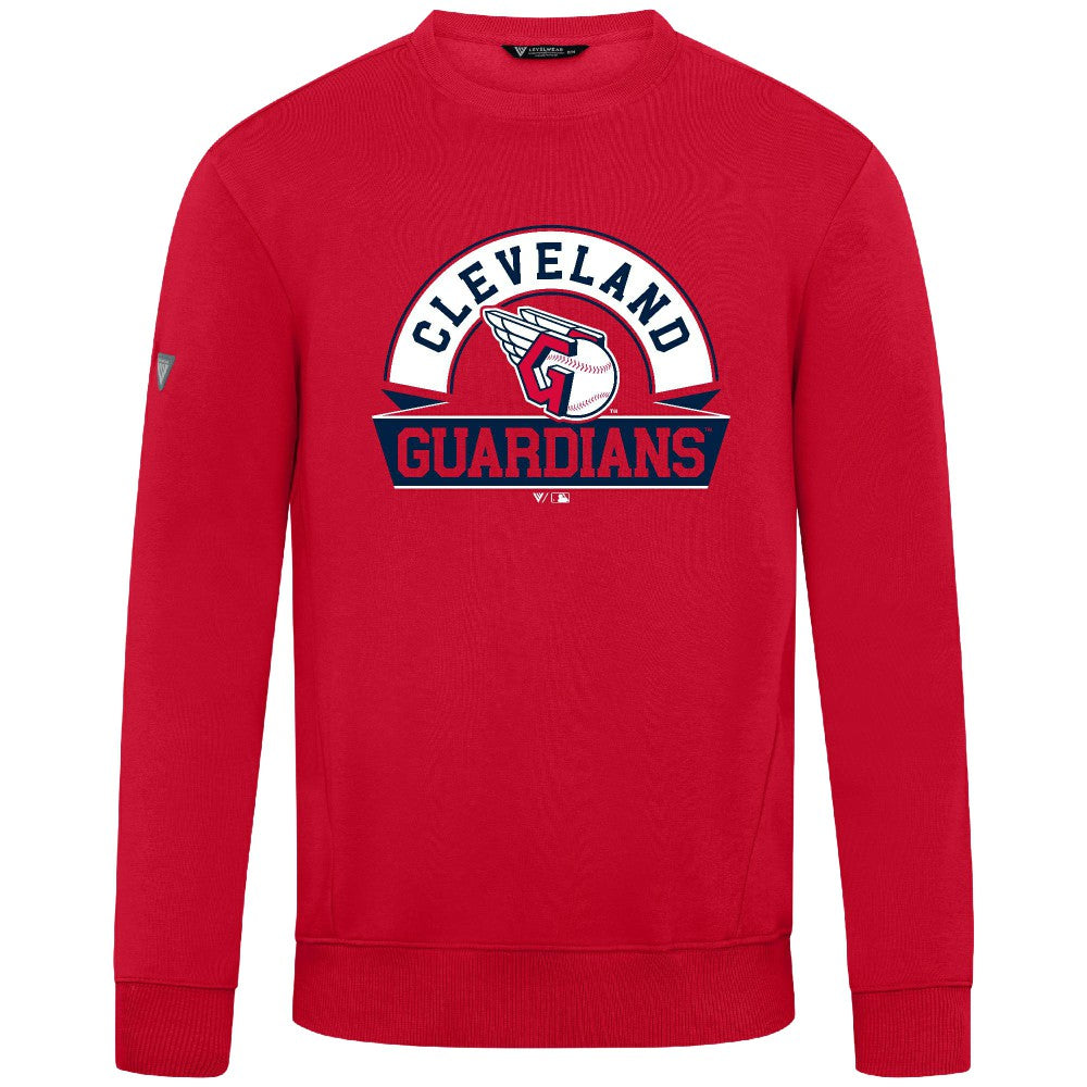 Cleveland Guardians Levelwear Zane Banner Arch Sweatshirt - Red