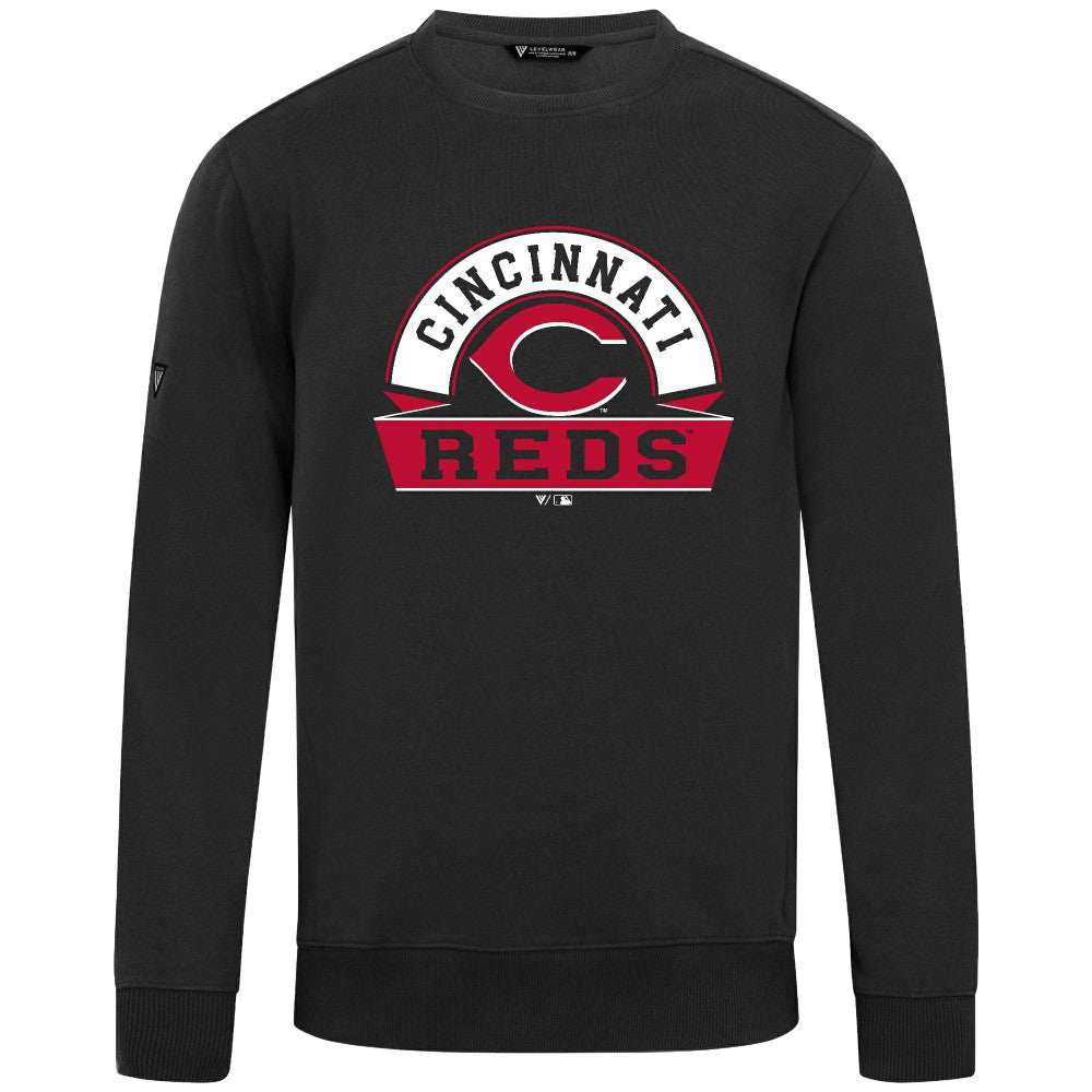 Cincinnati Reds Levelwear Zane Banner Arch Sweatshirt - Black