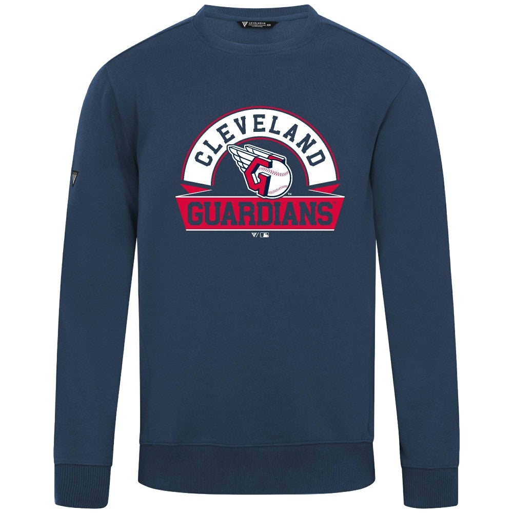 Cleveland Guardians Levelwear Zane Banner Arch Sweatshirt - Navy