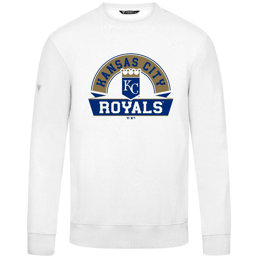 Kansas City Royals Levelwear Zane Banner Arch Sweatshirt - White