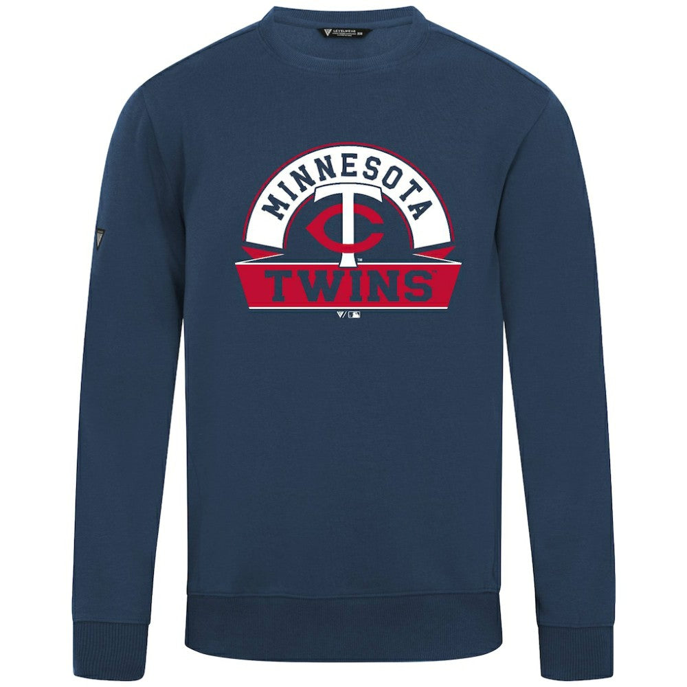 Minnesota Twins Levelwear Zane Banner Arch Sweatshirt - Navy