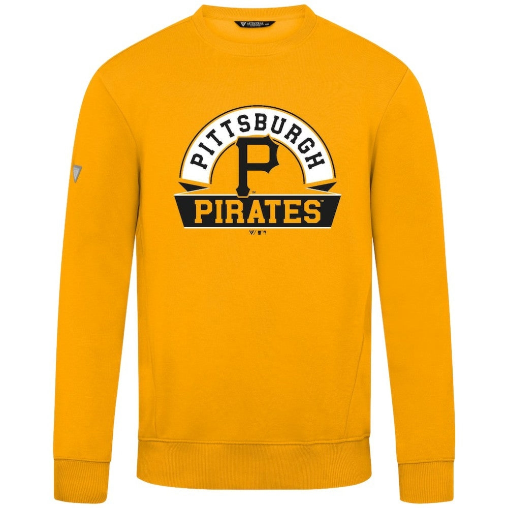 Pittsburgh Pirates Levelwear Zane Banner Arch Sweatshirt - Gold