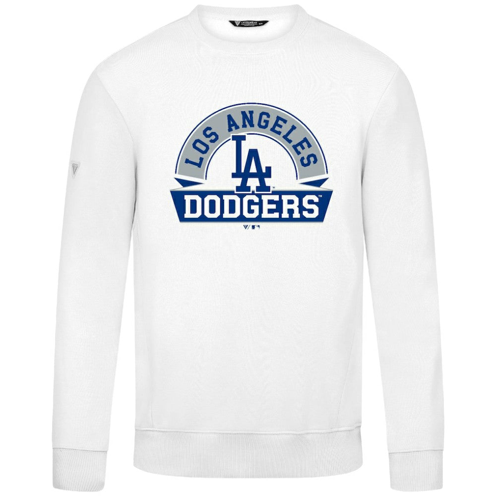 Los Angeles Dodgers Levelwear Zane Banner Arch Sweatshirt - White