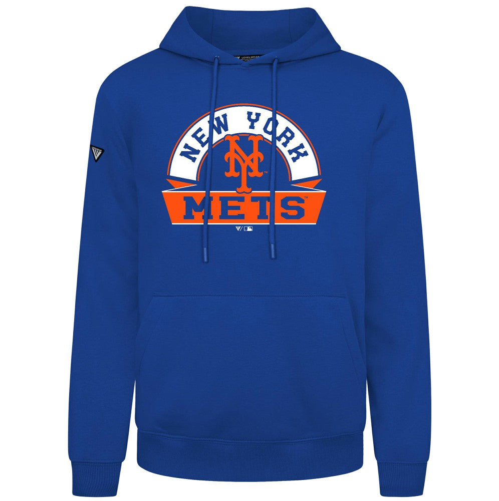 New York Mets Levelwear Podium Banner Arch Hoodie - Royal