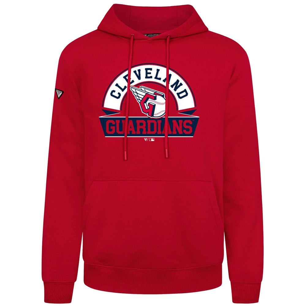 Cleveland Guardians Levelwear Podium Banner Arch Hoodie - Red