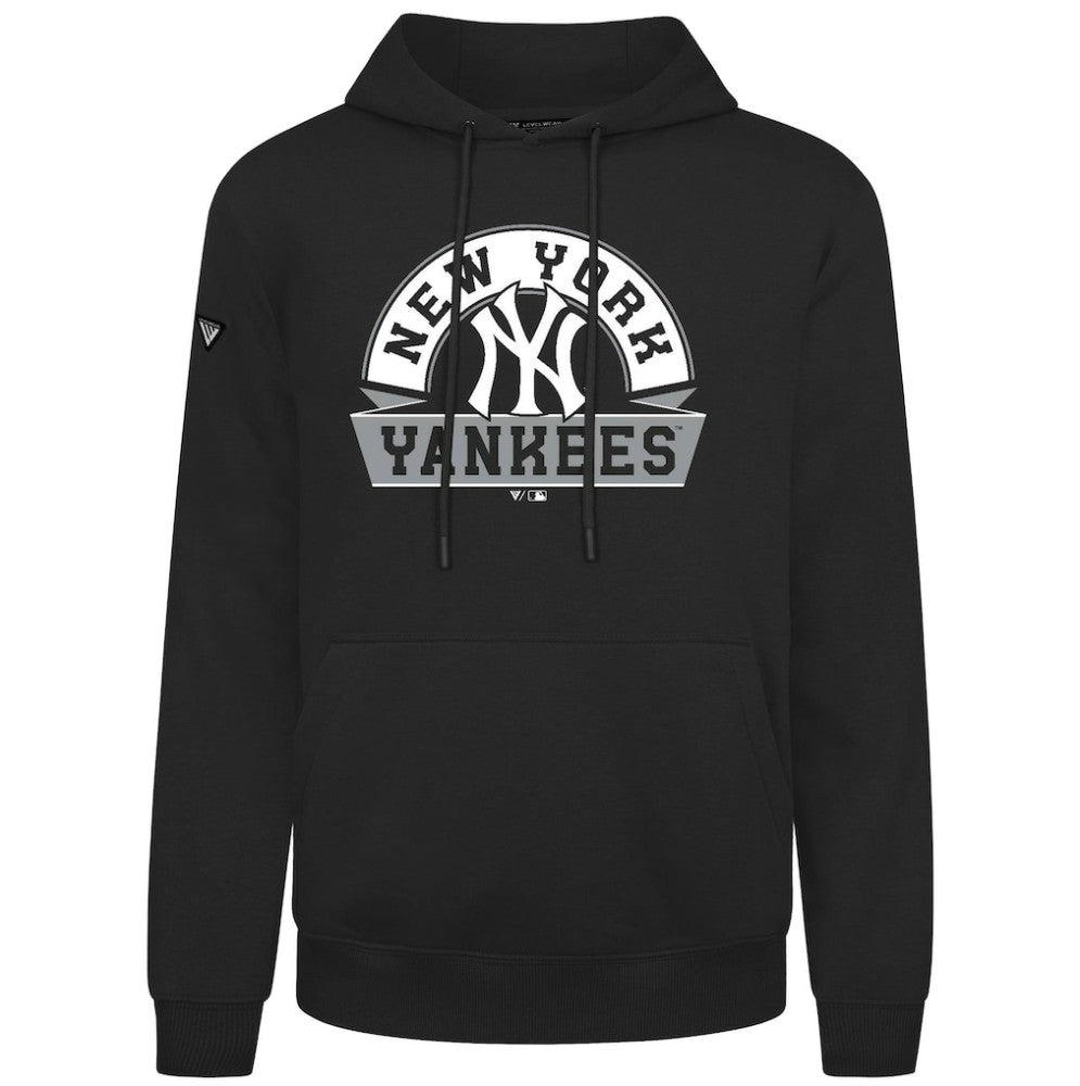 New York Yankees Levelwear Podium Banner Arch Hoodie - Black