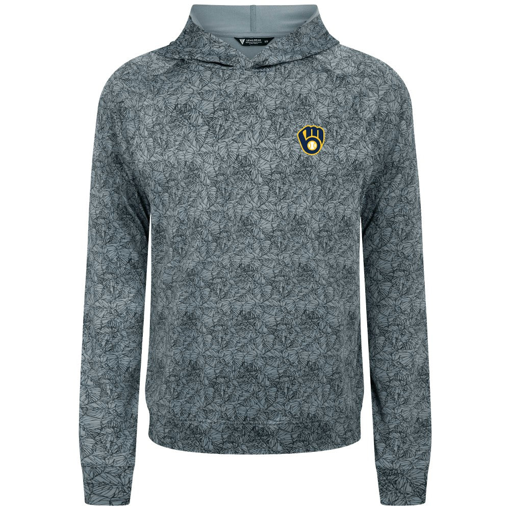 Milwaukee Brewers Levelwear Albatross Raglan Hoodie - Gray