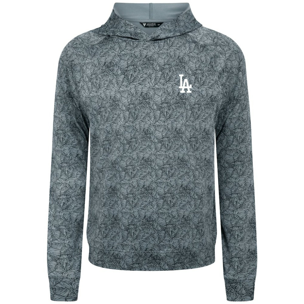 Los Angeles Dodgers Levelwear Albatross Raglan Hoodie - Gray