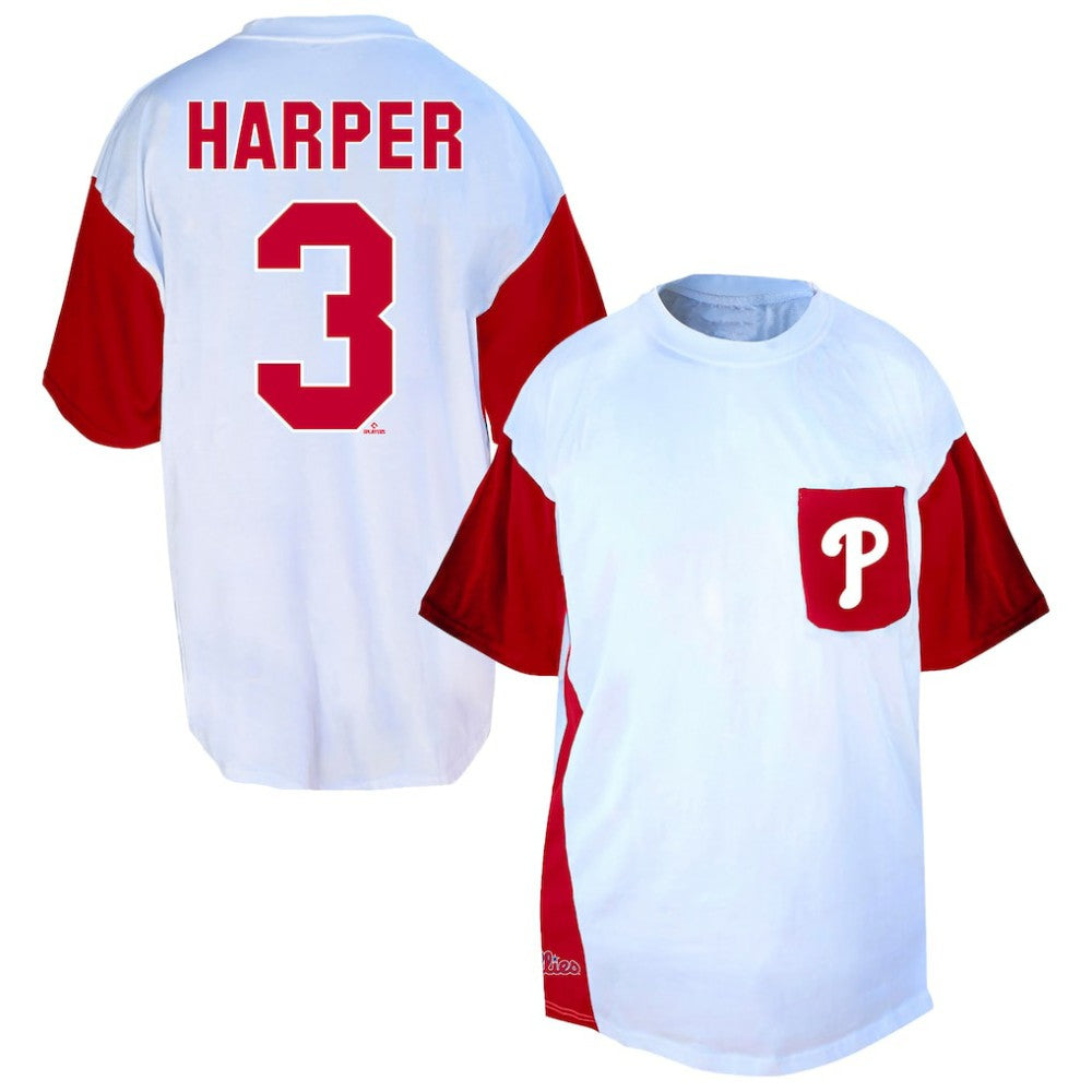 Bryce Harper Philadelphia Phillies Profile Big & Tall Player Name & Number T-Shirt - White/Red