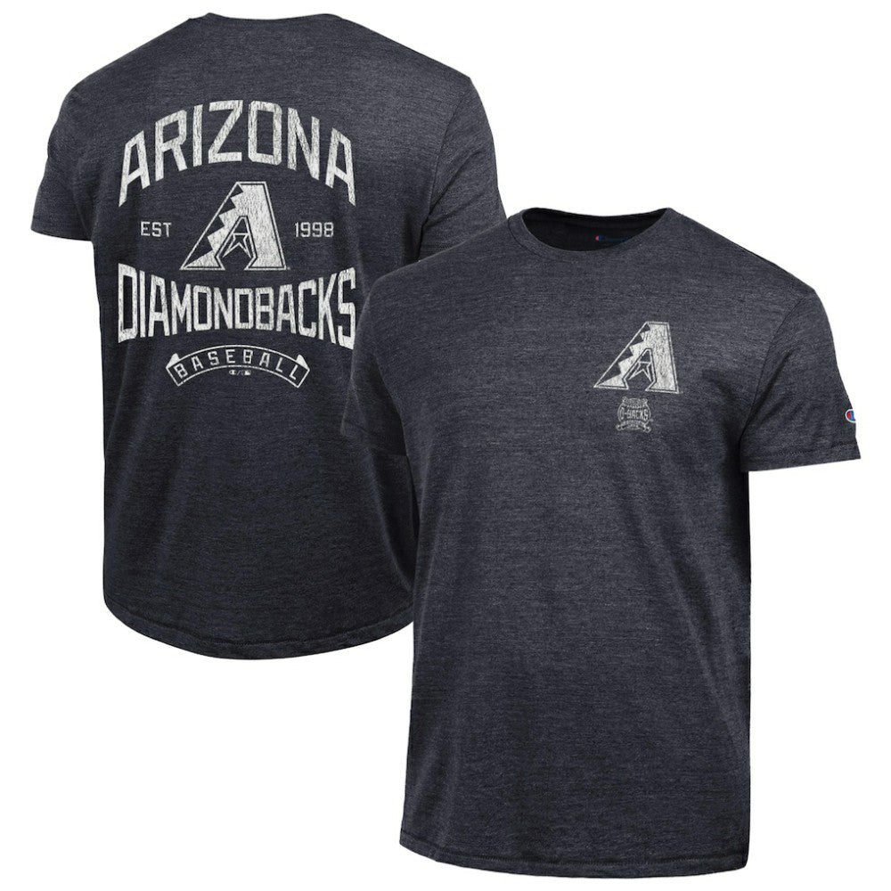 Arizona Diamondbacks Champion Vintage 3-Hit Tri-Blend T-Shirt - Black