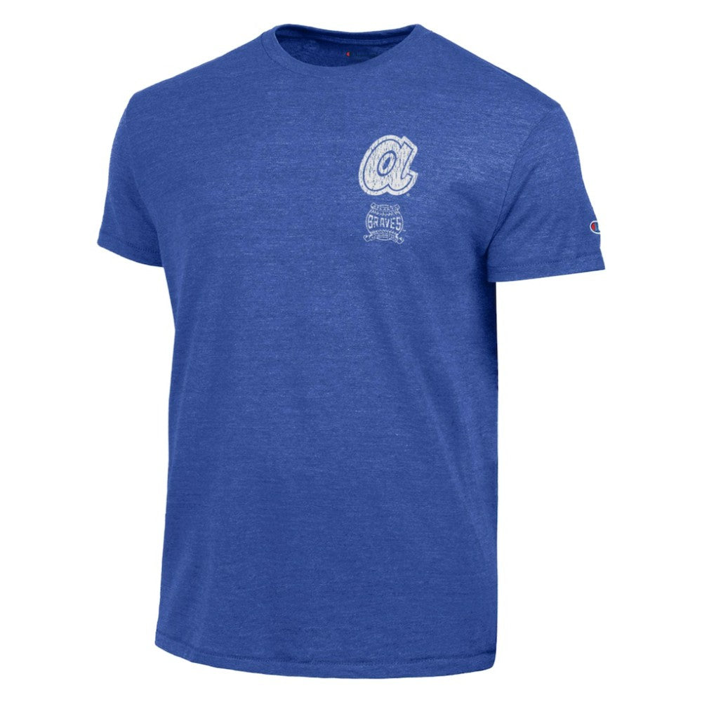 Atlanta Braves Champion Vintage 3-Hit Tri-Blend T-Shirt - Royal