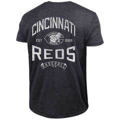Cincinnati Reds Champion Vintage 3-Hit Tri-Blend T-Shirt - Black