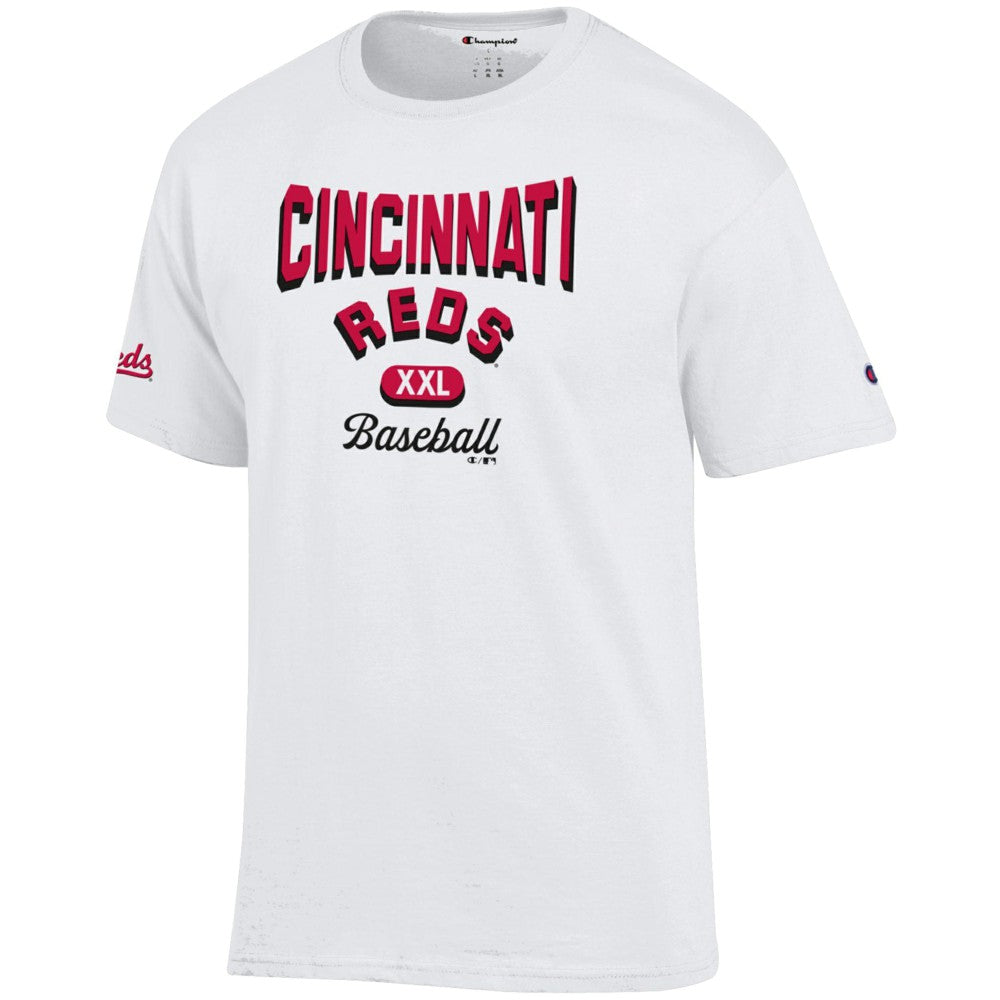 Cincinnati Reds Champion 3-Hit Jersey T-Shirt - White
