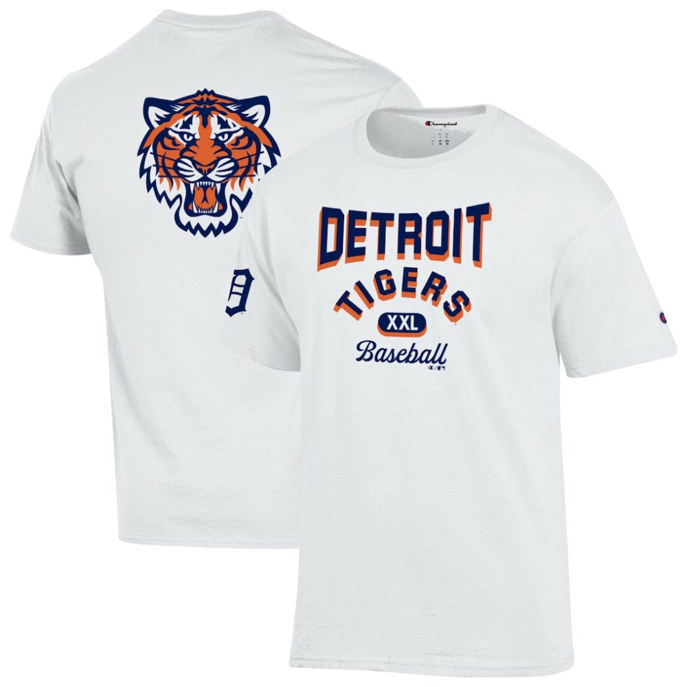 Detroit Tigers Champion 3-Hit Jersey T-Shirt - White