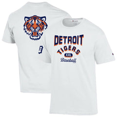 Detroit Tigers Champion 3-Hit Jersey T-Shirt - White