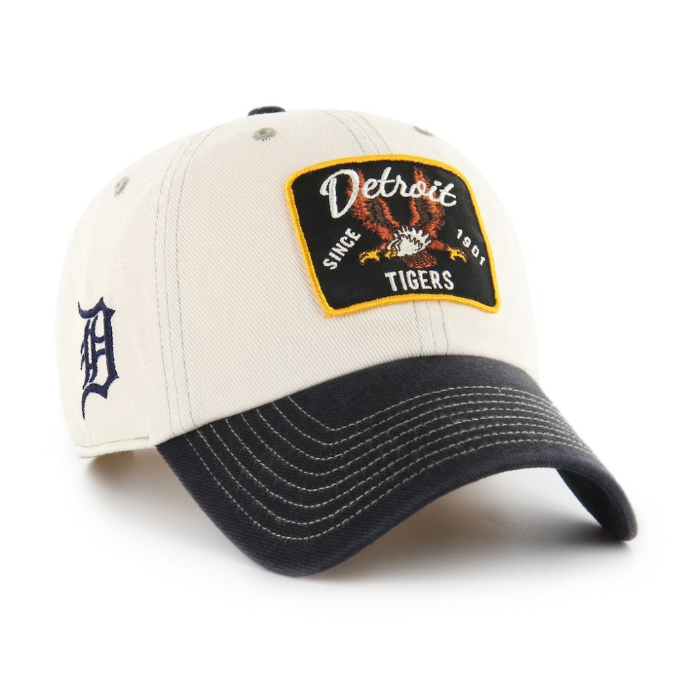 Detroit Tigers Keepsake Collection Clean Up Adjustable Hat - Natural/Black | 47 brand