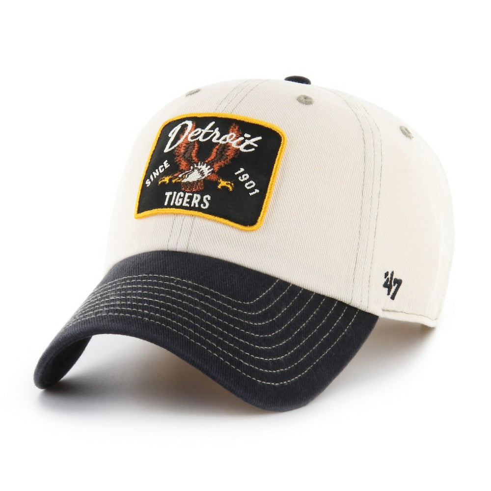 Detroit Tigers Keepsake Collection Clean Up Adjustable Hat - Natural/Black | 47 brand