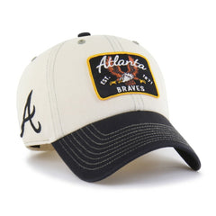 Atlanta Braves Keepsake Collection Clean Up Adjustable Hat - Natural/Black | 47 brand