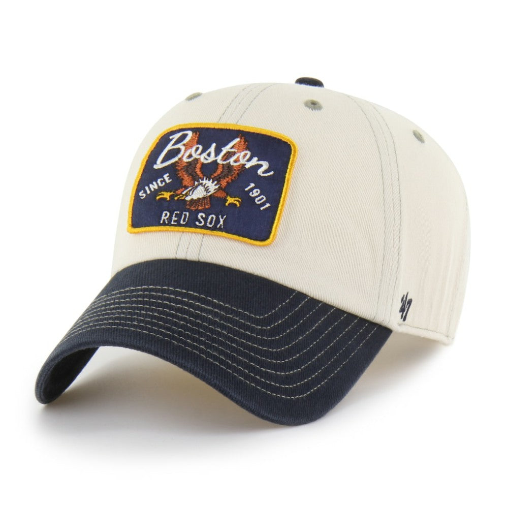 Boston Red Sox Keepsake Collection Clean Up Adjustable Hat - Natural/Navy | 47 brand