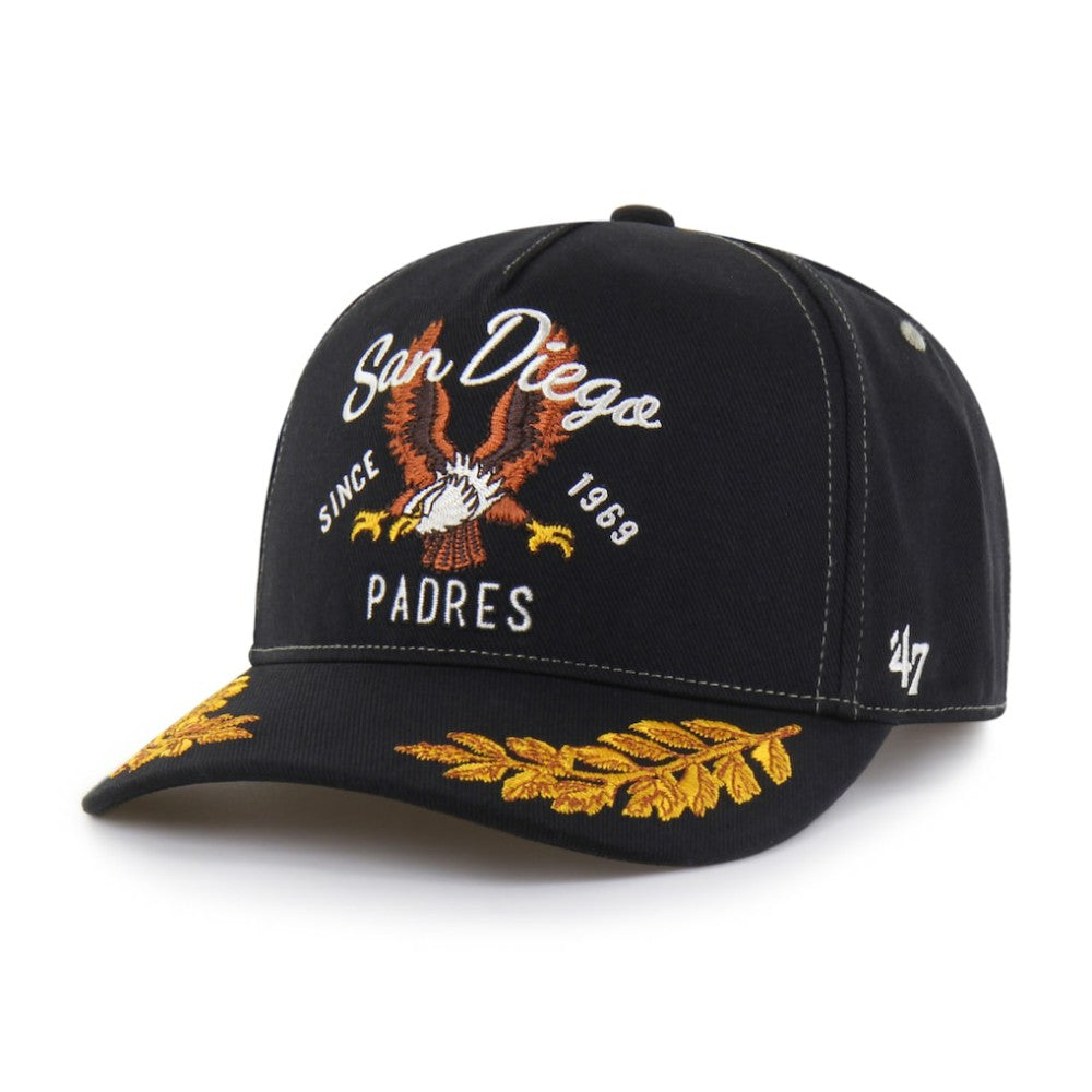 San Diego Padres Keepsake Collection Adjustable Hitch Hat - Black | 47 brand