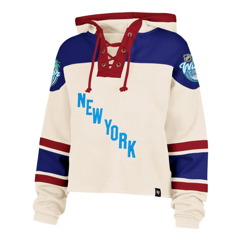New York Rangers '47 Women's 2026 NHL Winter Classic Cropped Superior Lacer Hoodie