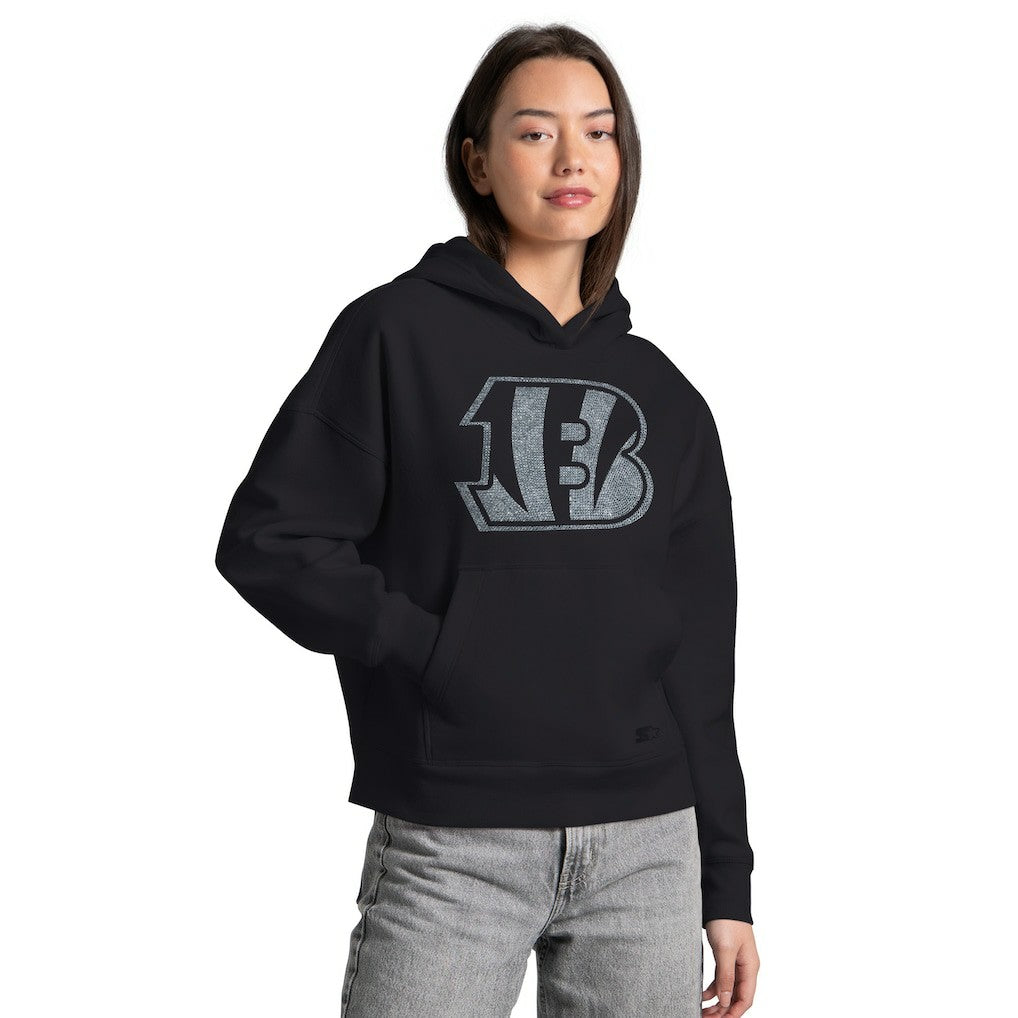 NFL Cincinnati Bengals Starter Women's Rhinestone Relaxed Hoodie