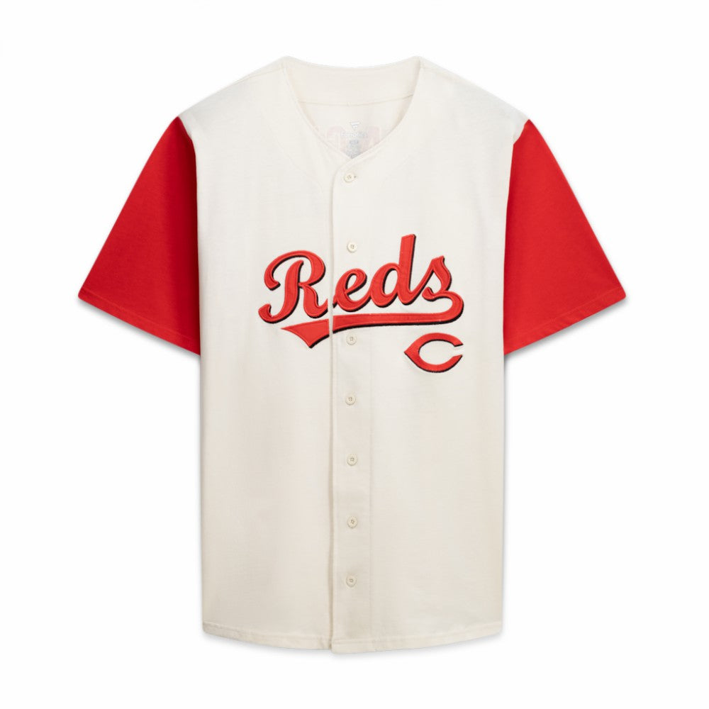 Cincinnati Reds Profile Big & Tall Two-Color Fashion Jersey - Cream/Red