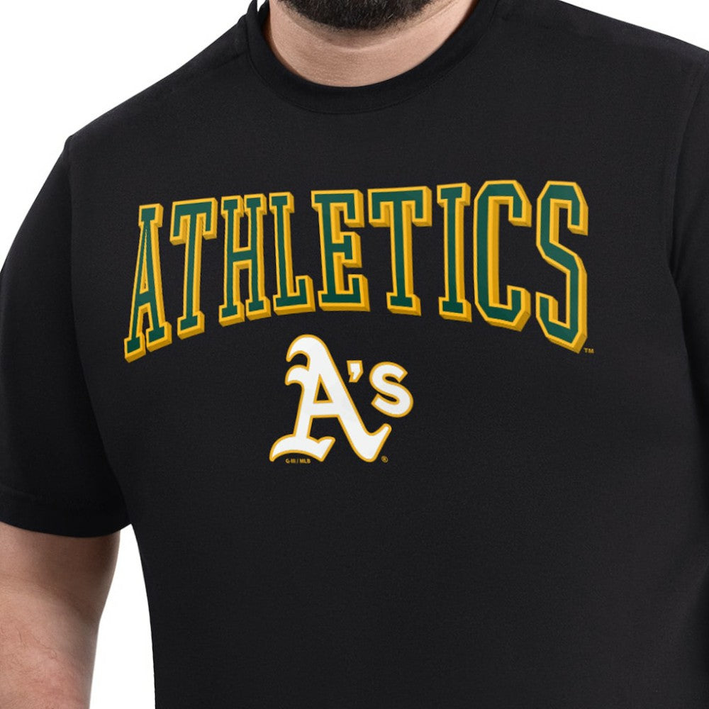 Athletics G-III Sports by Carl Banks Adaptive Classic Team Spirit T-Shirt - Black