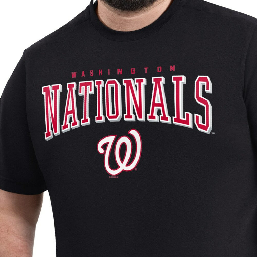 Washington Nationals G-III Sports by Carl Banks Adaptive Classic Team Spirit T-Shirt - Black