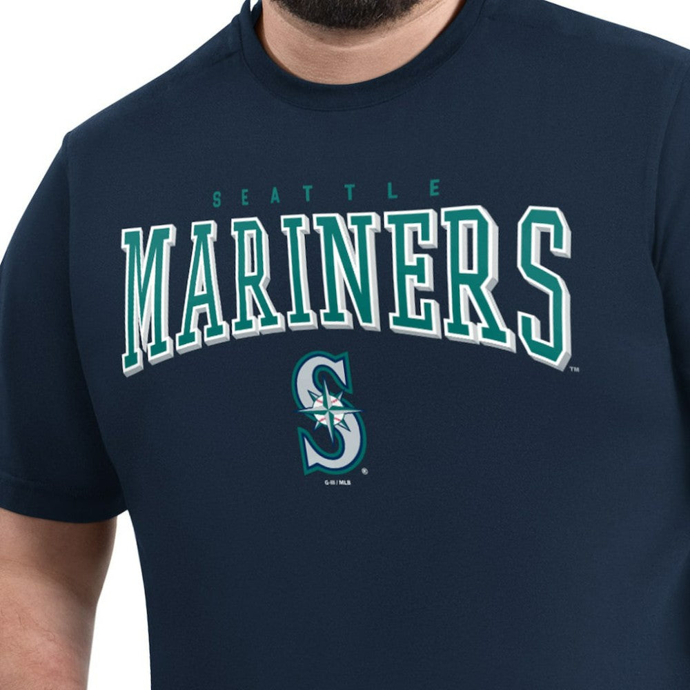 Seattle Mariners G-III Sports by Carl Banks Adaptive Classic Team Spirit T-Shirt - Navy