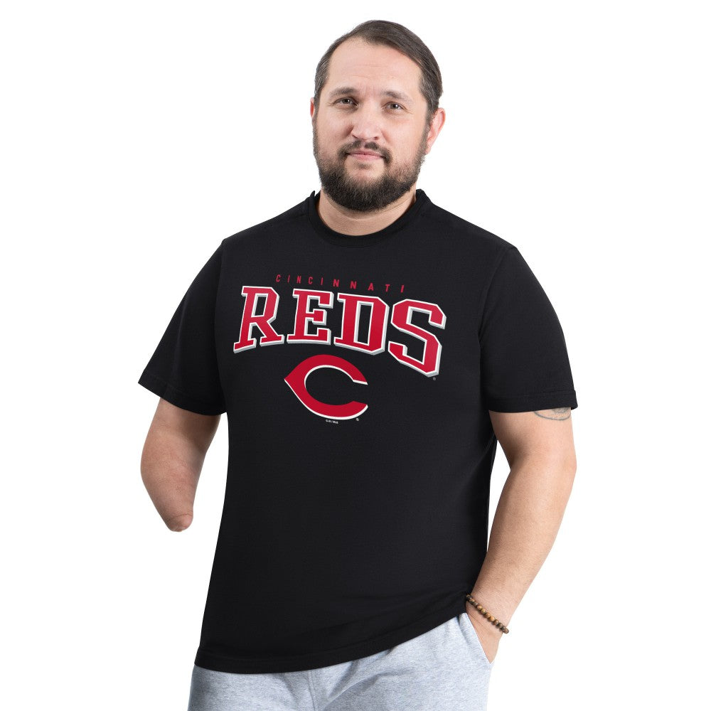 Cincinnati Reds G-III Sports by Carl Banks Adaptive Classic Team Spirit T-Shirt - Black