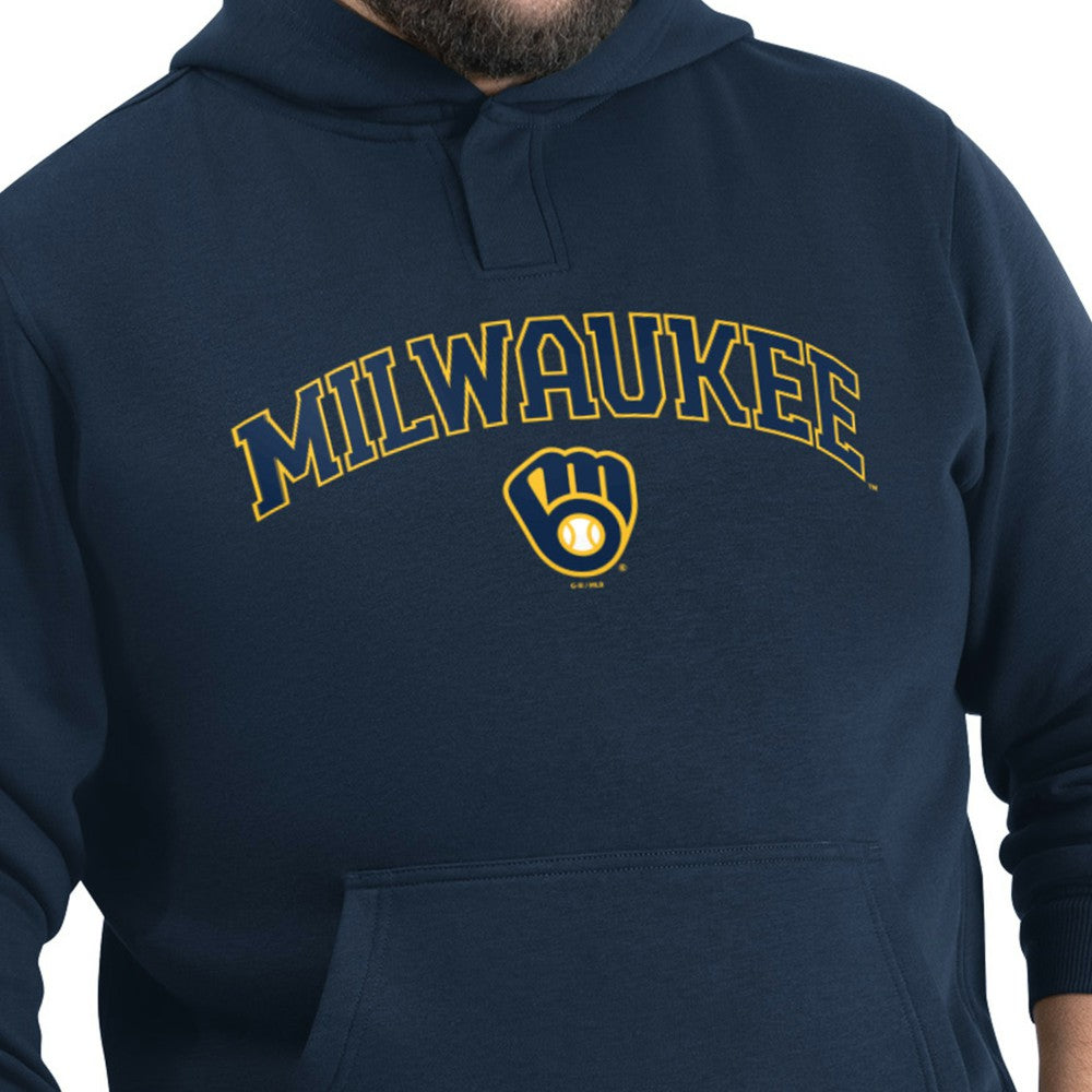 Milwaukee Brewers G-III Sports by Carl Banks Adaptive Lockup Fleece Hoodie - Navy