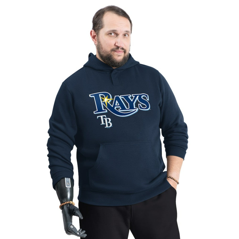 Tampa Bay Rays G-III Sports by Carl Banks Adaptive Lockup Fleece Hoodie - Navy