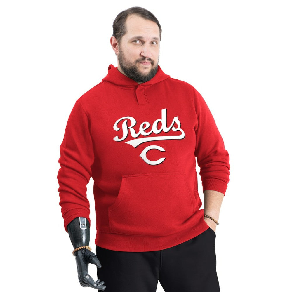 Cincinnati Reds G-III Sports by Carl Banks Adaptive Lockup Fleece Hoodie - Red