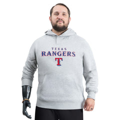 Texas Rangers G-III Sports by Carl Banks Adaptive Lockup Fleece Hoodie - Gray