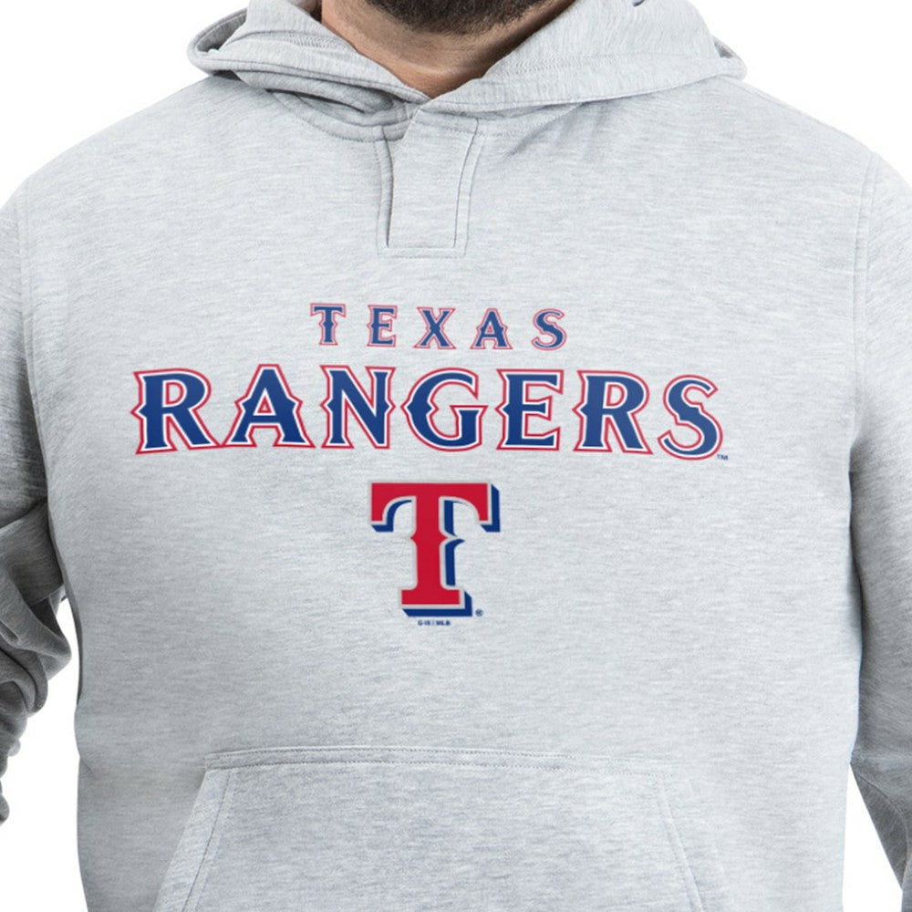 Texas Rangers G-III Sports by Carl Banks Adaptive Lockup Fleece Hoodie - Gray