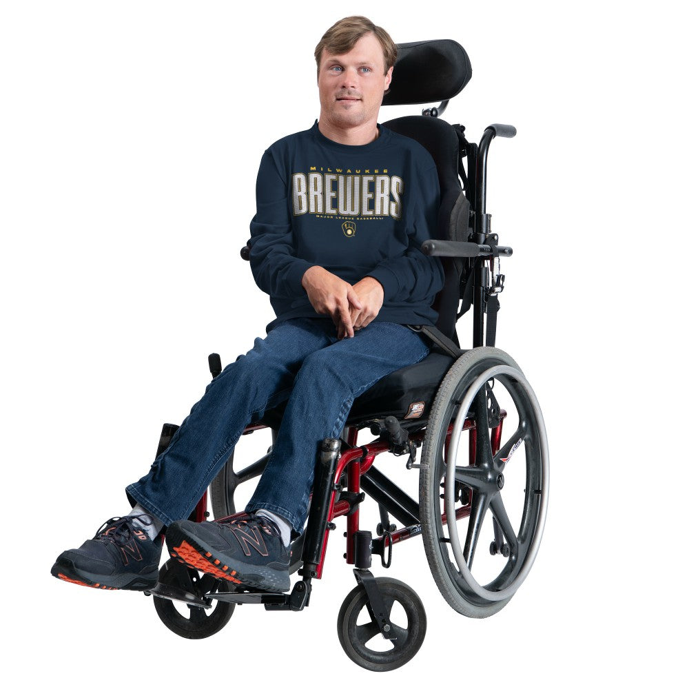 Milwaukee Brewers G-III Sports by Carl Banks Adaptive Long Sleeve T-Shirt - Navy