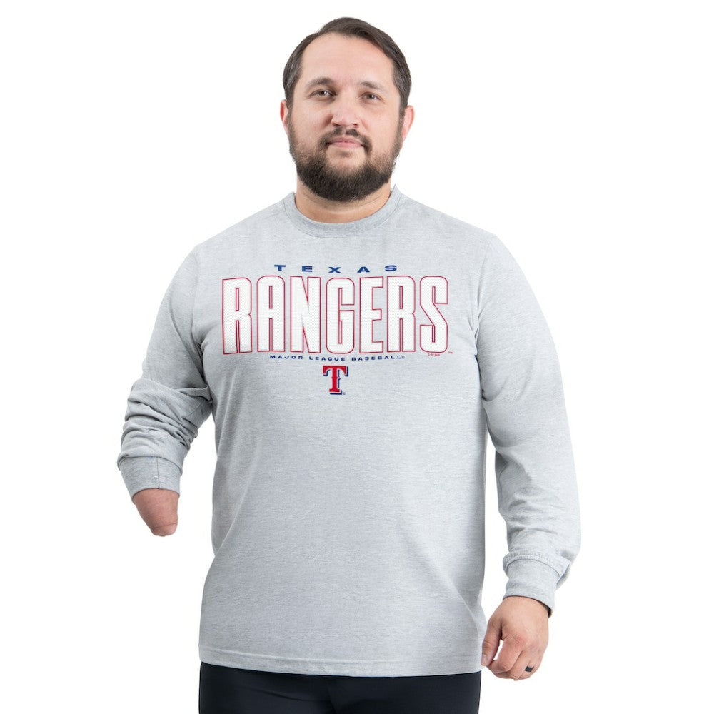 Texas Rangers G-III Sports by Carl Banks Adaptive Long Sleeve T-Shirt - Gray
